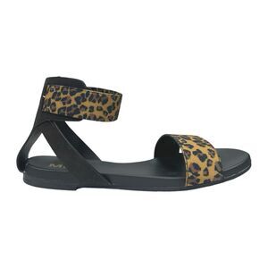 MIA Lydya Leopard Print Elastic Strap Sandals - Size 7